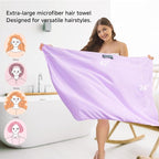 Microfiber Hair Towel Wrap for Women, Quick-Dry Turban, Ultra Absorbent & - Image 2