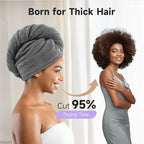Umisleep 2 Pack Microfiber Hair Towel Wrap - Image 2