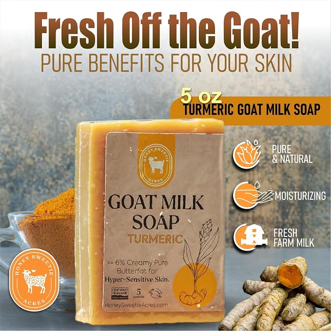 Honey Sweetie Acres Turmeric Goat Milk Soap - Image 2