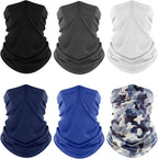 Fuinloth Neck Gaiter, 6 Pack Cooling UV Protection Bandana Face Mask Gator Scarf by fuinloth