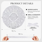 120 PCS Disposable Shower Caps – Large Thick Waterproof Stretchable Clear - Image 2