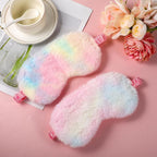 2 Pcs Plush Eye Mask Soft Sleeping Blindfold Eye Cover Comfortable Furry Faux - Image 6