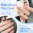 modelones Gel Top Coat, 15ml No Wipe Gel Nail Polish High Gloss Top Coat Shiny - Image 4