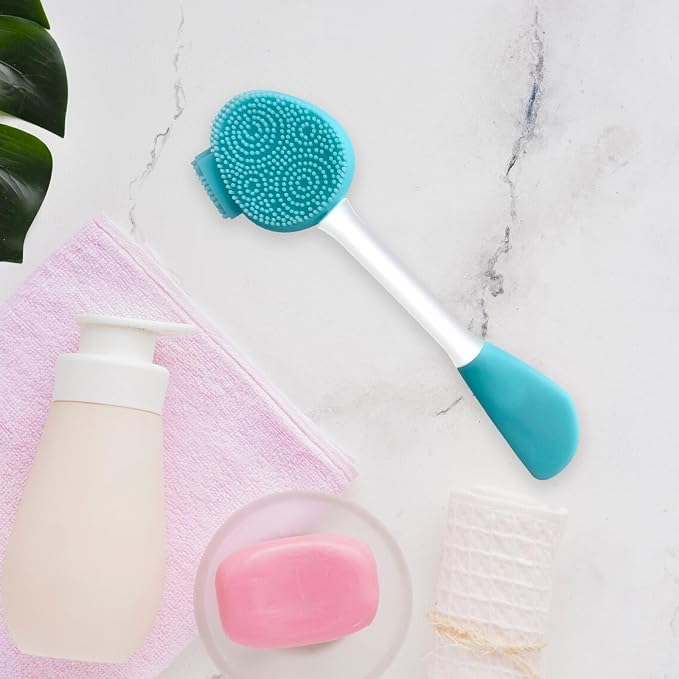 MUIIGOOD Blue Silicone Face Scrubber Face Mask Brush Exfoliating Lip Brush - Image 7