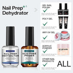 Morovan Nail Prep Dehydrator and Primer, Natural 4 PCS Dehydrator & Acid-Free - Image 6