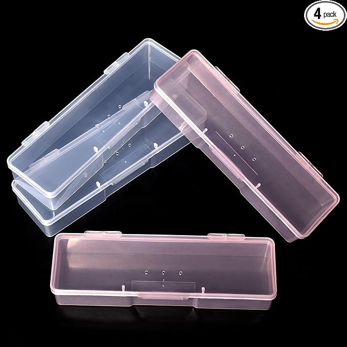 4Pcs Transparent Storage Boxes For Nail Tool Professional Pedicure Manicure by Unknown
