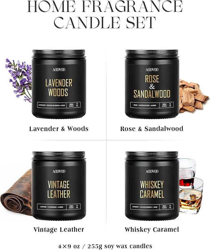 AOOVOO Scented Candles for Men - Image 4