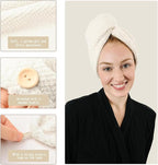 ROLSHOL Extra Large 4 Pack Microfiber Hair Towel Wrap - Image 4