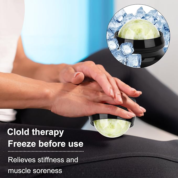 ideayard Cold Massage Roller Ball, Massage Stone Tool Jade Ball - Image 2