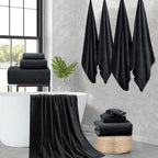 Ycosy Black Bath Towels Set 35x70 Inches - Image 6