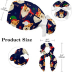 Adjustable Brown Dachshund Dog Blue Surgical Scrub Cap - Image 2