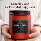 Auelife Winter Candles, Fir & Cedarwood Scented Candle – 22oz Large 3-Wick Soy - Image 7