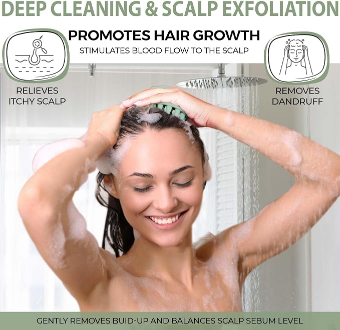 Fiora Naturals Scalp Massager Shampoo Brush - Image 4