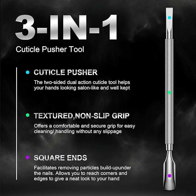FERYES Professional Cuticle Pusher & Remover Tool - Image 2