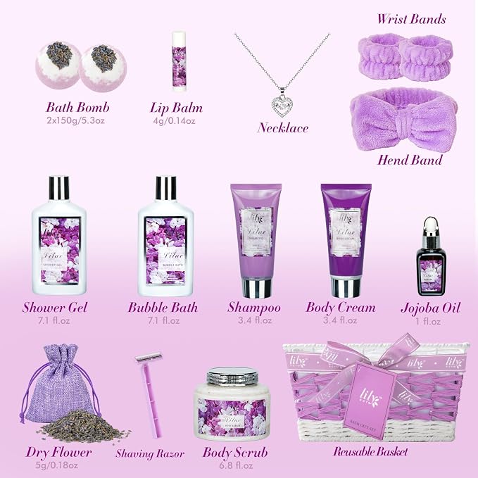 Mothers Day Gifts for Mom, Gifts for Women, Spa Gift Basket for Women, 17-Piece - Image 3