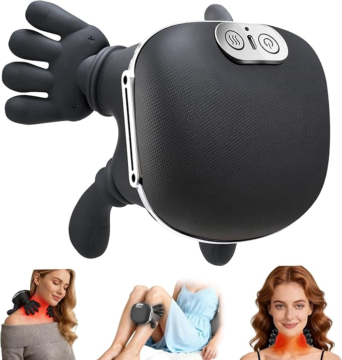 Shoulder & Neck Massager with Heat, 4D Bionic Heated Neck Massager with Fingers by Unknown