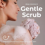 MainBasics Bath Shower Loofah Sponge Pouf Body Scrubber Exfoliator Body Wash - Image 5