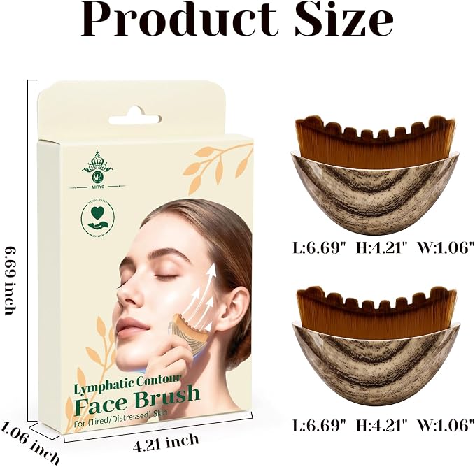 2026 New Lymphatic Contour Face Brush, Natural Makeup Brushes - Image 8