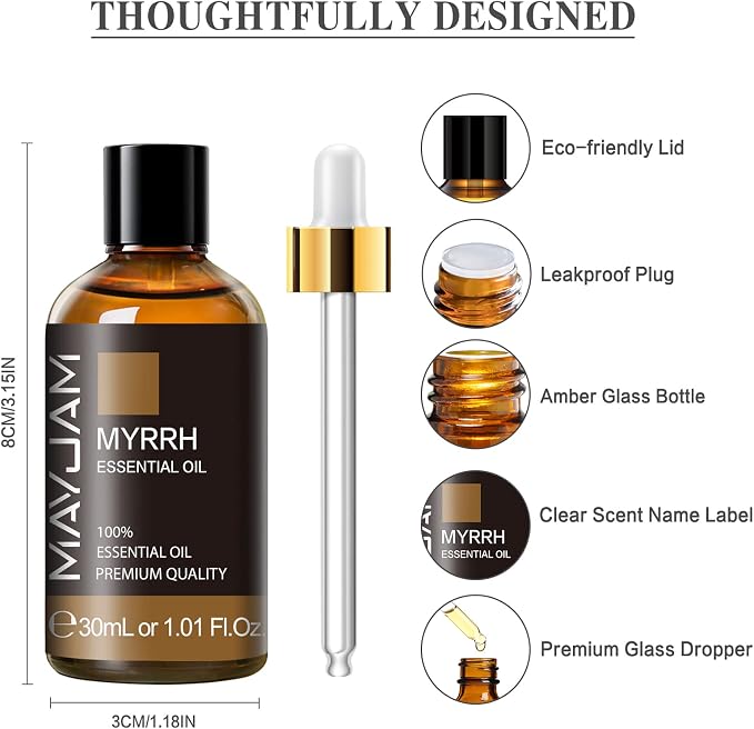 Myrrh Essential Oil, MAYJAM 30ML Pure Myrrh Oil - Image 4