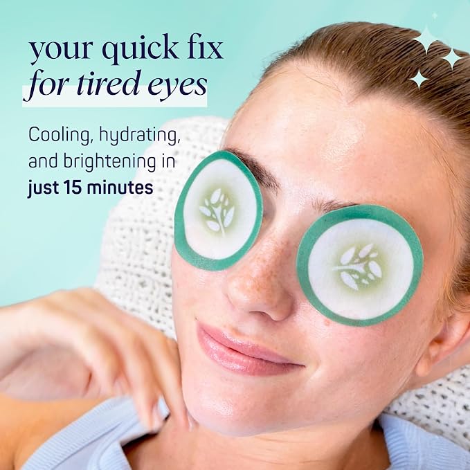 SpaLife Cooling Cucumber Eye Pads | Mothers Day Gifts & Korean Dark Circles & - Image 3