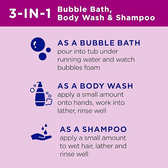 Dr Teal's Kids 3-in-1 Bubble Bath, Body Wash & Shampoo, Boost & Renew Elderberry - Image 4