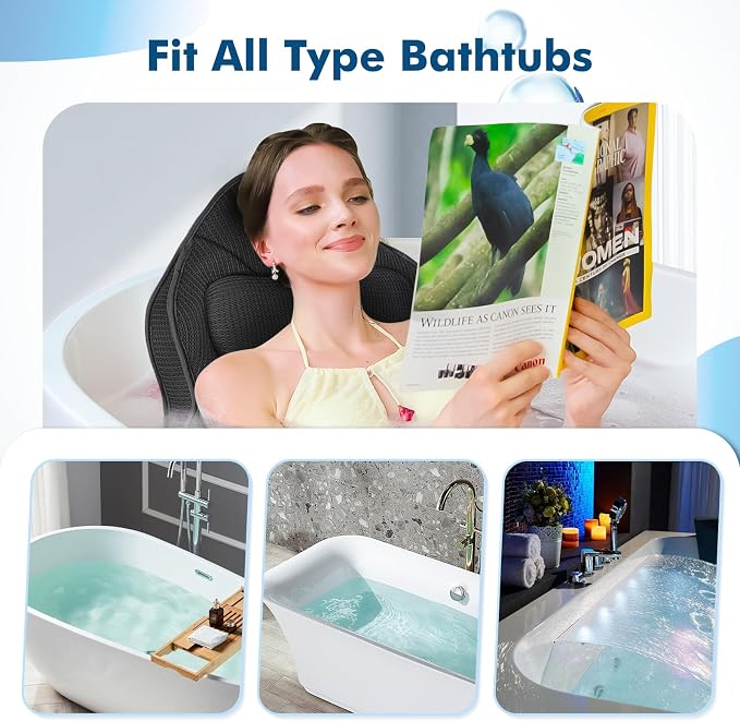 Poemland Full Body Bath Pillow for Tub-Extra Thick Bathtub Pillow - Image 6