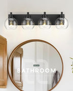 Bathroom Light Fixtures, 4 Light Matte Black Vanity Light, 26 Inch Modern Wall - Image 5