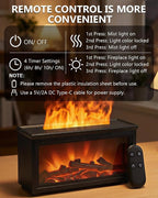 Essential Oil Diffuser, 7-Color Fireplace Fire Flame Aromatherapy Humidifier - Image 6