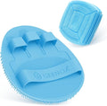 Silicone Bath Glove & Face Scrubber Set 2PCS, 360° Anti-Slip & Hand-fit Body by GEENOA