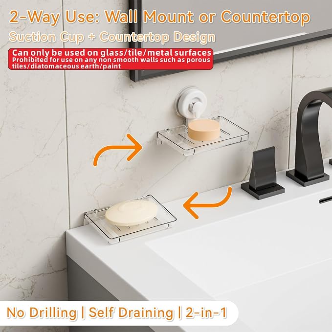 SUOXING 2 Pack Bar of Soap Holder - Image 5