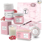 Spa Gift Set 100% Natural, Gift Box Includes: Bath Bomb, Bath Salt, Hand Soap by envizins