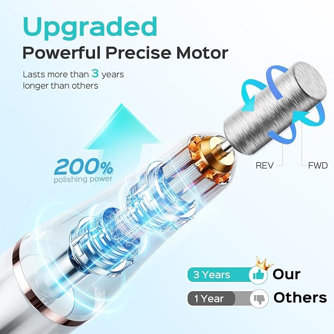 Cordless Electric Nail Drill File: COSLUS Nail Drill Machine - Image 5