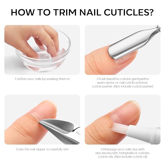 FAMILIFE Cuticle Nippers Scissors – Professional Stainless Steel Cuticle Trimmer - Image 6