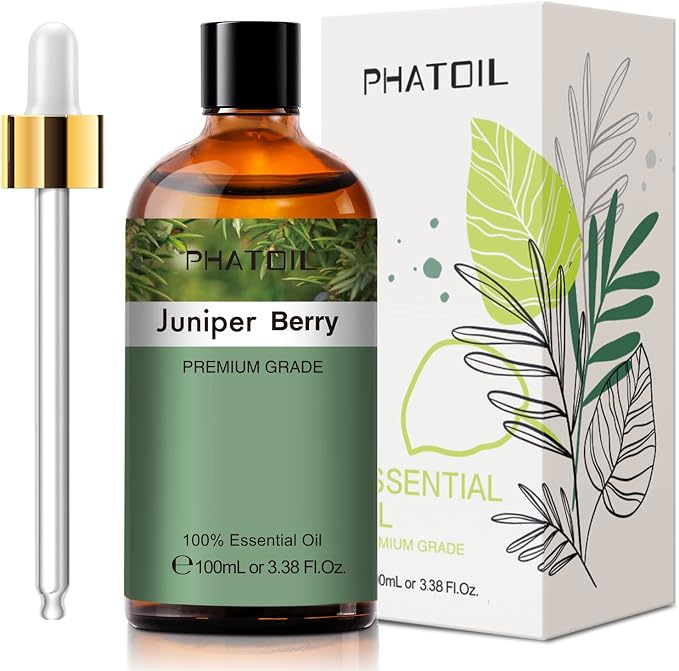 Juniper Berry 3.38fl.oz Essential Oil, PHATOIL Pure Aromatherapy Oils by PHATOIL