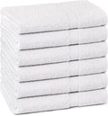 Towel and Linen Mart 100% Cotton White 6 Pack Medium Bath Towel Set, Quick Dry by T+%26+L+Towel+and+Linen+Mart