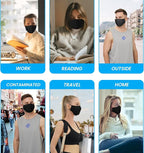 3-Ply Cloth Face Mask 6 Pack, Reusable and Breathable Face Covering - Image 6