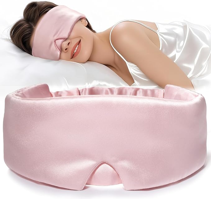 LitBear Silk Sleep Mask for Women, Adjustable 100% Mulberry Silk Sleeping Eye by LitBear