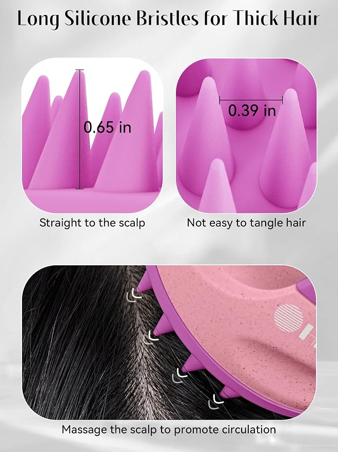 HEETA Scalp Massager with Soft Silicone Bristles - Image 4