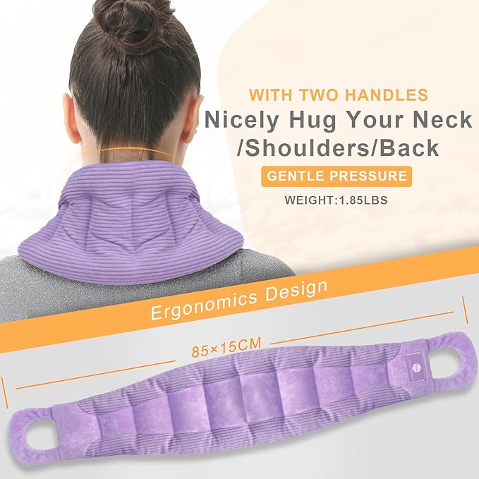 UNCN Long Heating Pad for Neck and Shoulders Back 33 x 5.9inches Microwavable - Image 3