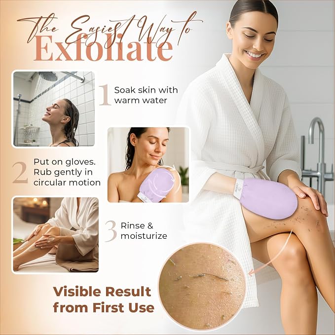 L'Exfose Kessa Hammam Deep Exfoliating Glove 4pc - Image 3