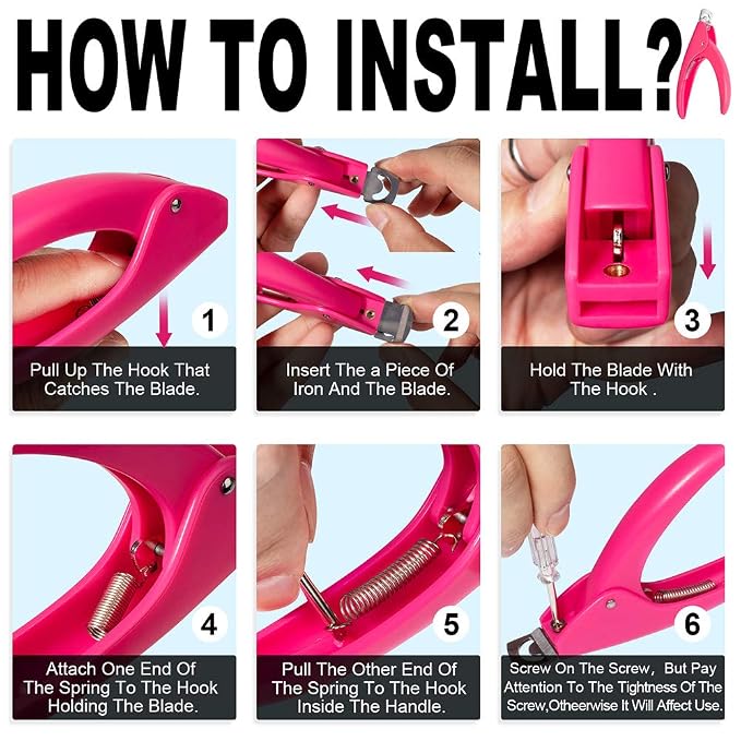 Pink Adjustable Artificial Acrylic Fake Nail False Nail Tip Clipper Cutter - Image 6