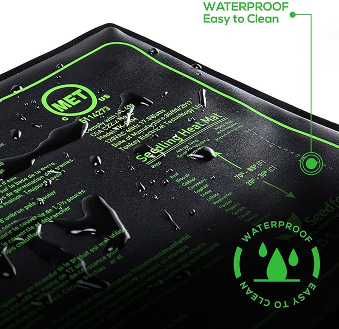 MET Certified 2 Pack Seedling Heat Mat, Seedfactor Waterproof Durable - Image 5