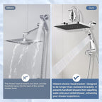 Hibbent 5-spray Filtered Rainfall Shower Head Combo, High Pressure 13'' - Image 8