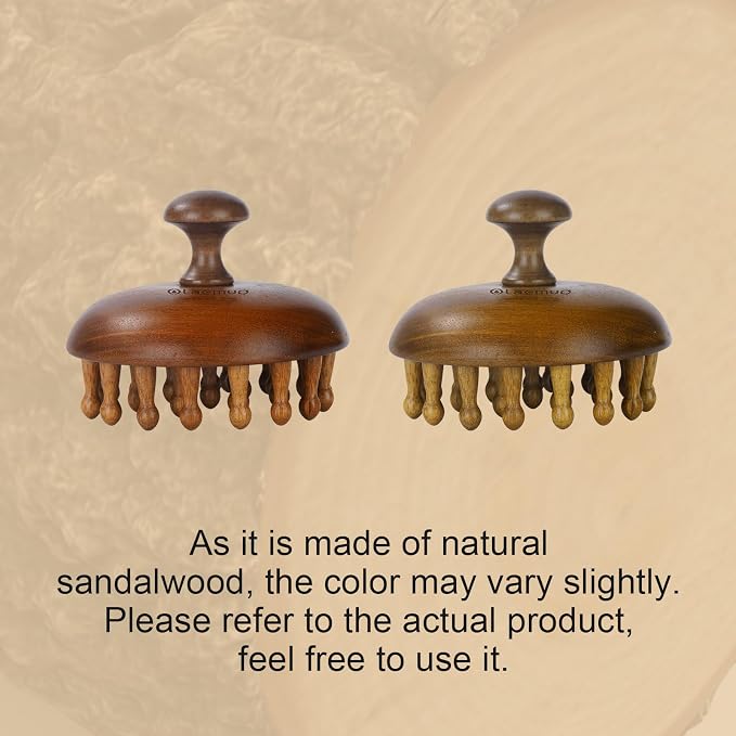 Wooden Scalp Massager for Hair Growth｜Full Body Massage Tool｜Scalp Brush｜Gua - Image 6