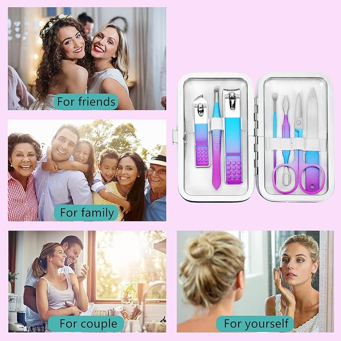 Manicure Set Nail Clipper Set Women Men Travel Manicure Kit Nail Clipper Kit - Image 9