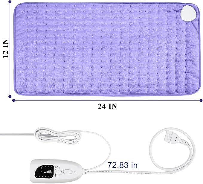 Electric Heating pad with 6 Heat Settings, Auto Shut Off, Dry Electric Heating - Image 5