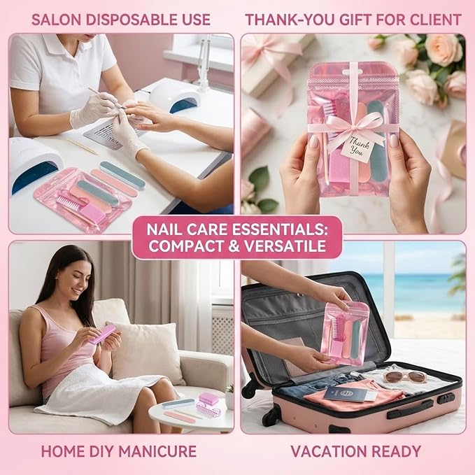 6 Set Disposable Manicure Kit Salon Supplies Press On Nail Tool Kit - Image 6
