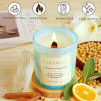 Scented Candles for Home, Wood Wick Sage Citrus Scented Candle, 22.6 oz 150 - Image 3