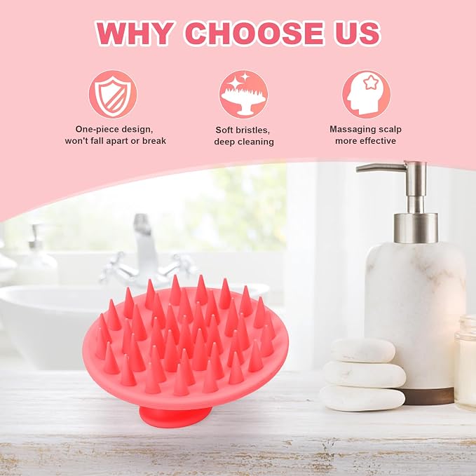 Meartchy Silicone Scalp Massager Shampoo Brush, Scalp Brush - Image 6