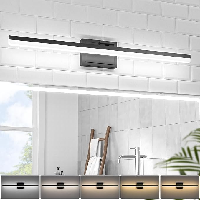 VOLISUN Modern Bathroom Vanity Light 31.5 inch, 28W Dimmable 5CCT Led Bathroom by VOLISUN